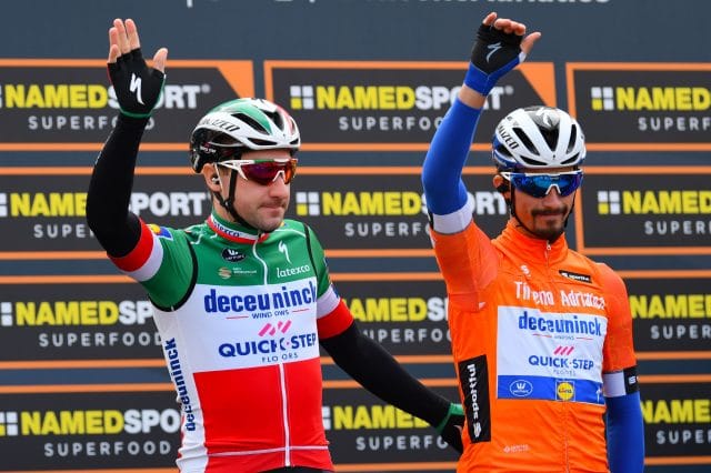 Elia Viviani en Julian Alaphilippe