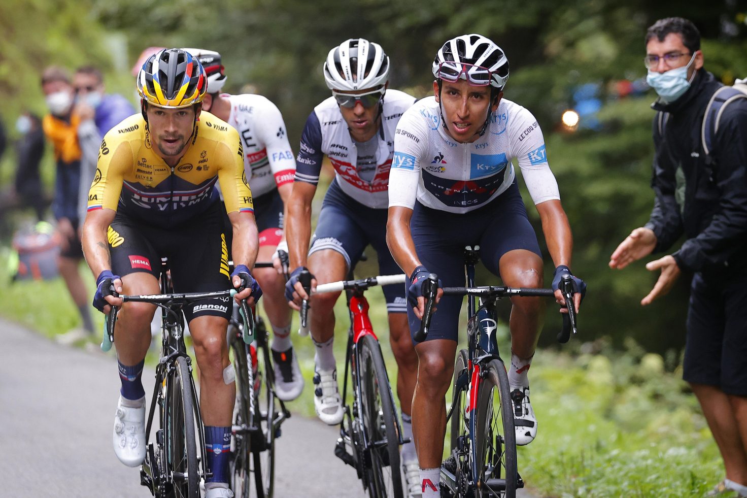 Primoz Roglic en Egan Bernal 2020