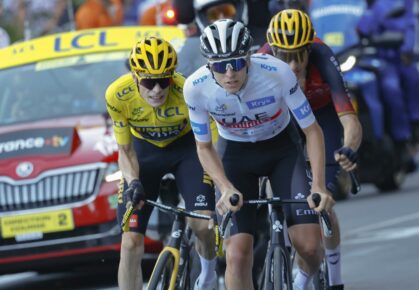 Tadej Pogacar en Jonas Vingegaard