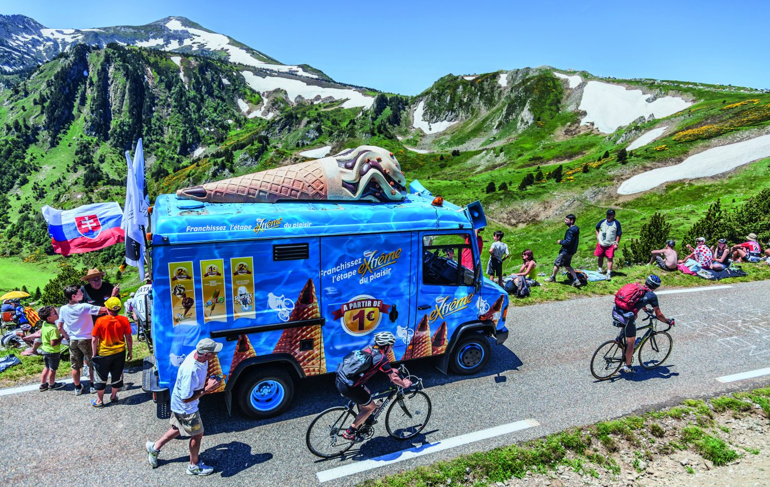 Publiciteitskaravaan in de Tour de France