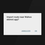 Ook een gpx uit een mailtje importeren behoort tot de opties