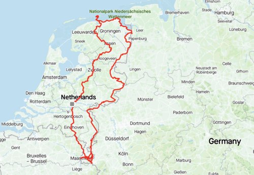 Zo ziet 1368km eruit op Strava