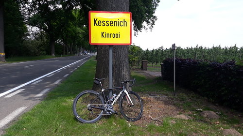 Vandaag maar weer naar België gefietst. Weer was goed en in totaal 84 km gefietst.